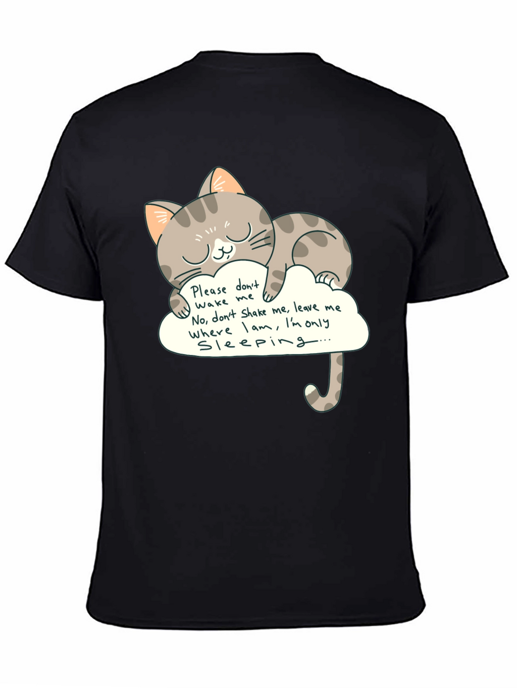 Cute Sleeping Cat T-Shirt - Dont Wake Me