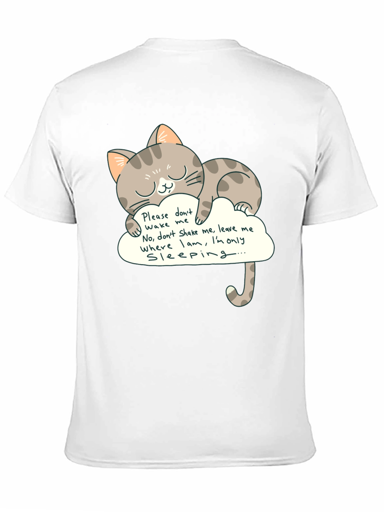 Cute Sleeping Cat T-Shirt - Dont Wake Me