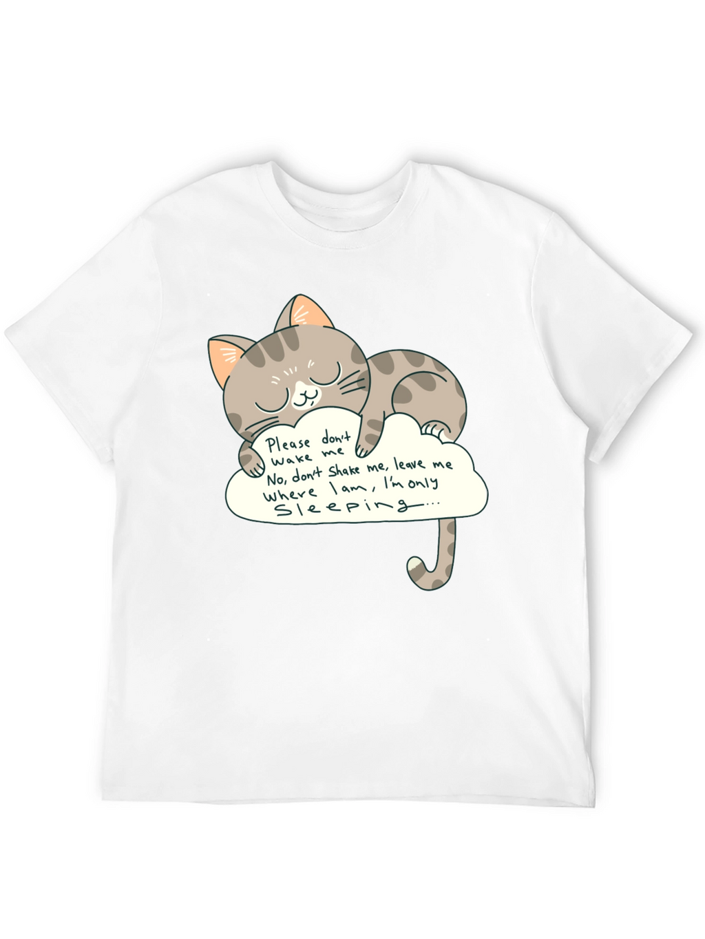 Cute Sleeping Cat T-Shirt - Dont Wake Me