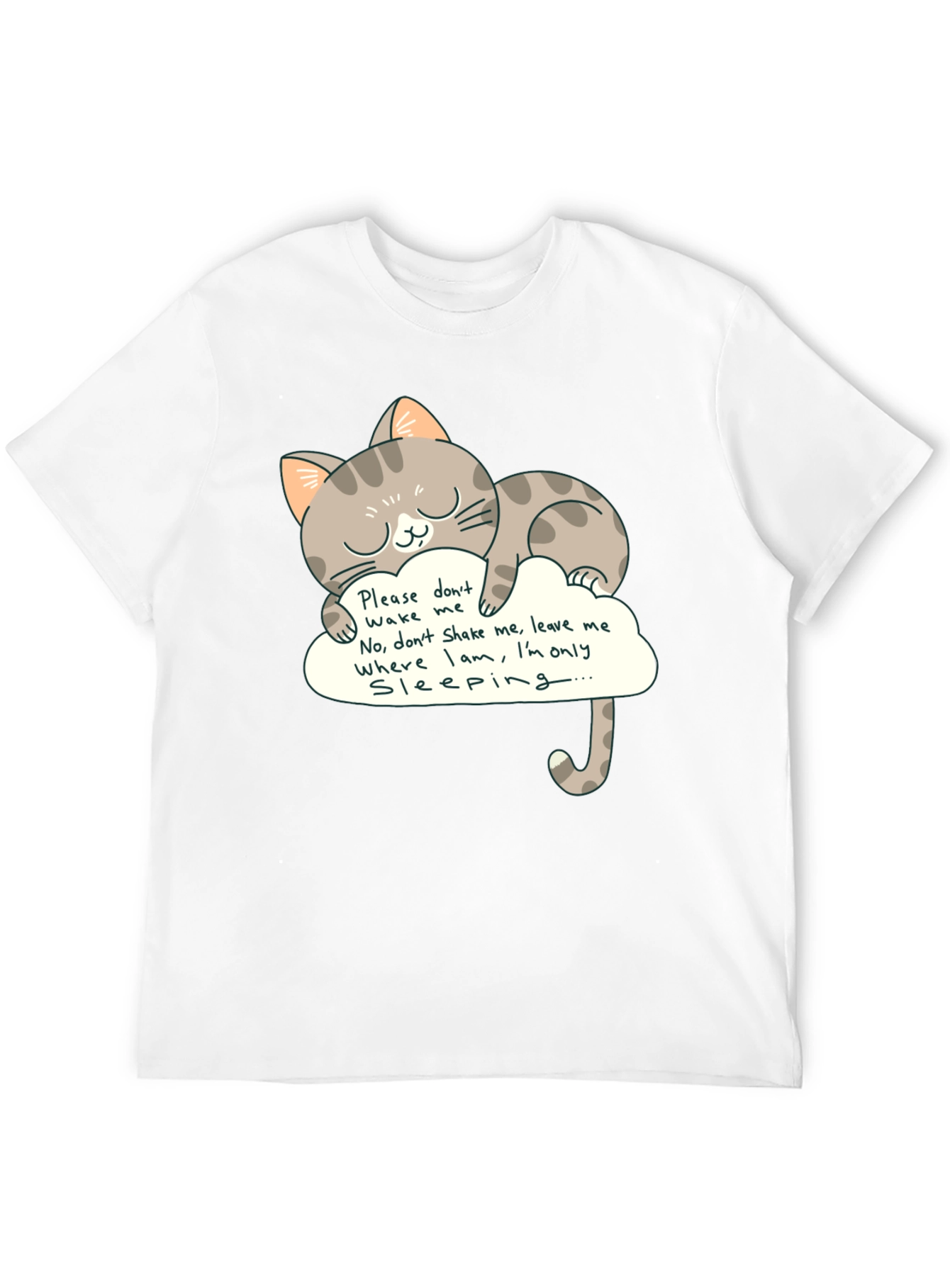 Cute Sleeping Cat T-Shirt - Dont Wake Me