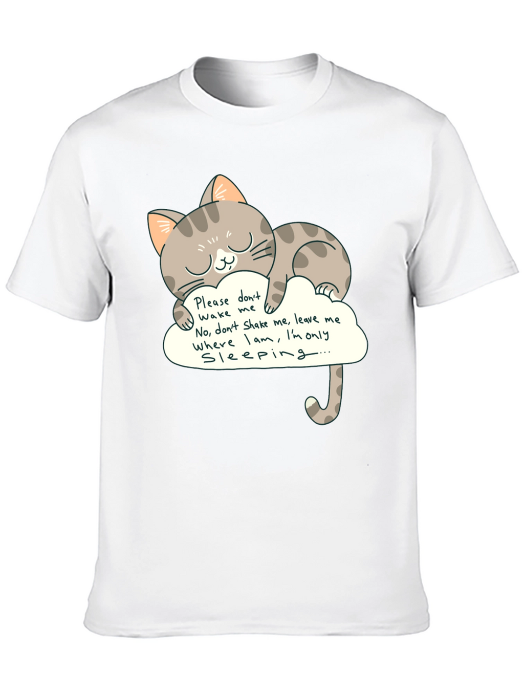 Cute Sleeping Cat T-Shirt - Dont Wake Me