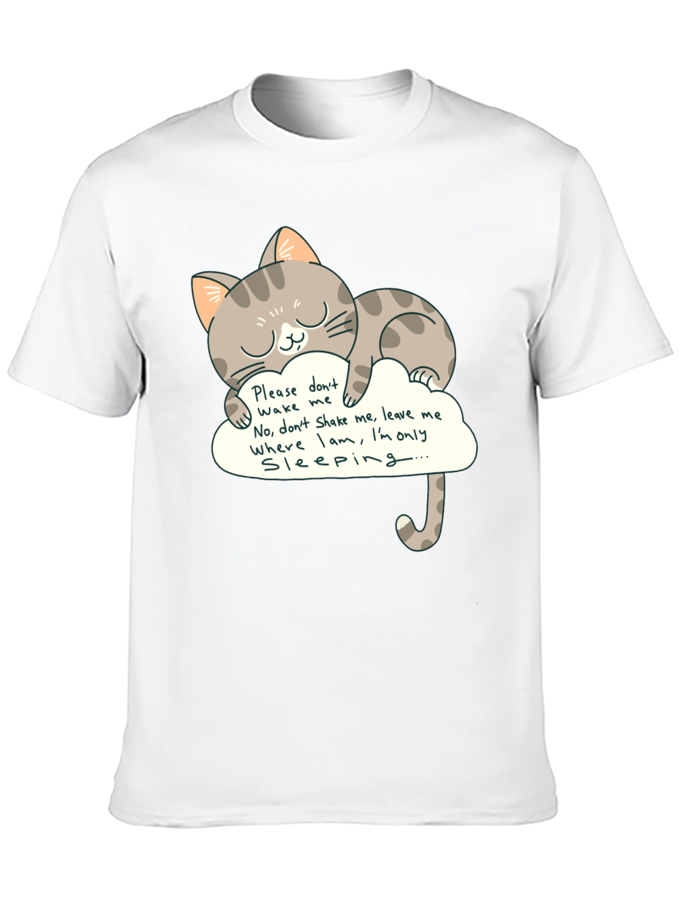 Cute Sleeping Cat T-Shirt - Dont Wake Me