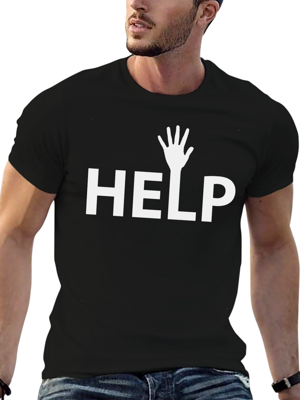 Help Hand Graphic Tee - Stylish Cotton Comfort