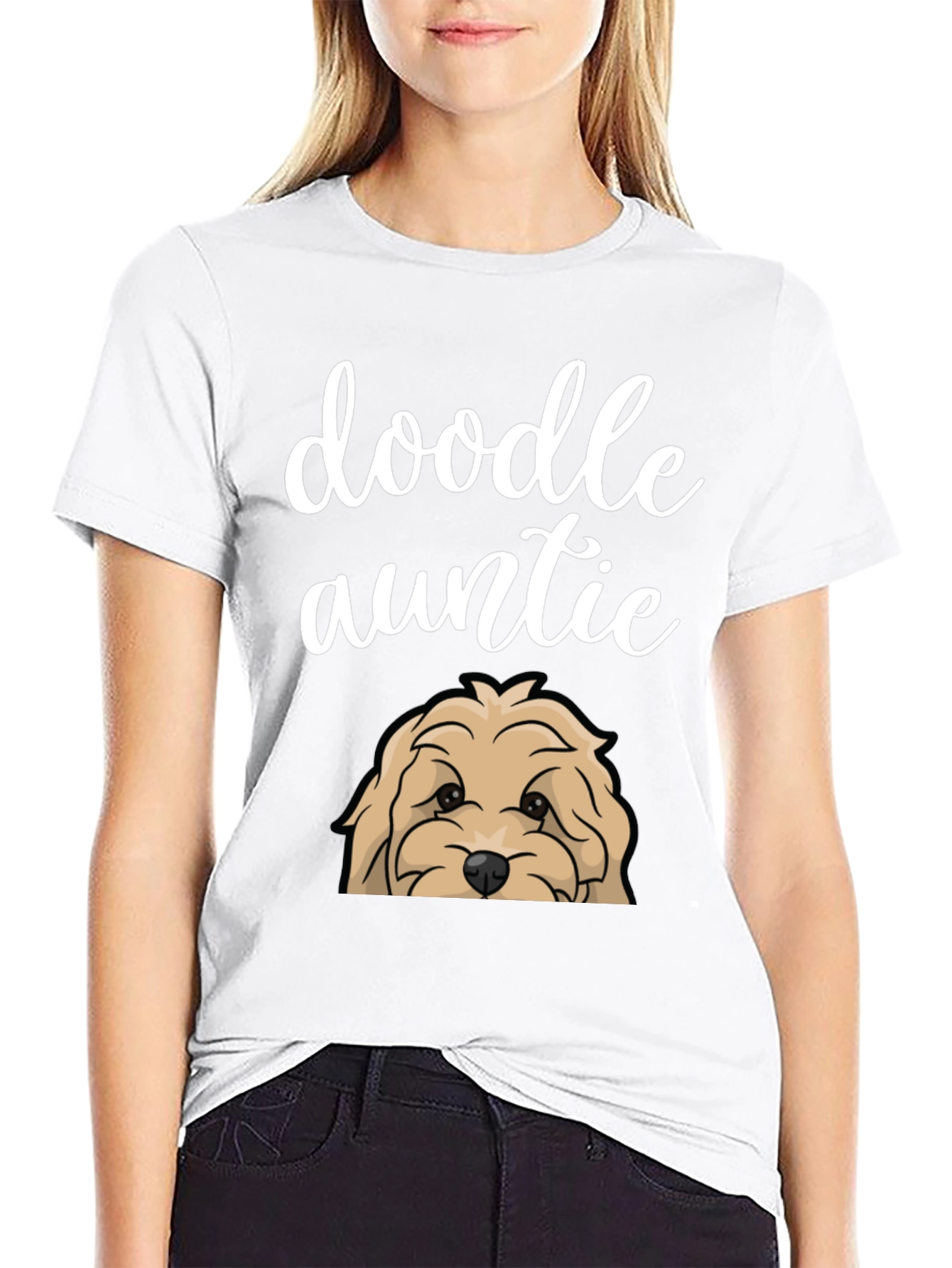 Doodle Auntie T-Shirt - Cute Dog Lover Tee