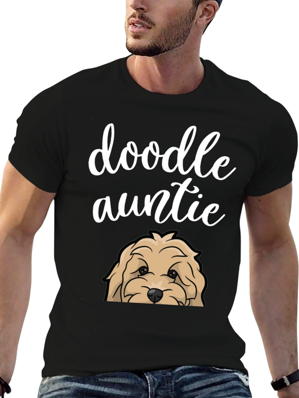 Doodle Auntie T-Shirt - Cute Dog Lover Tee