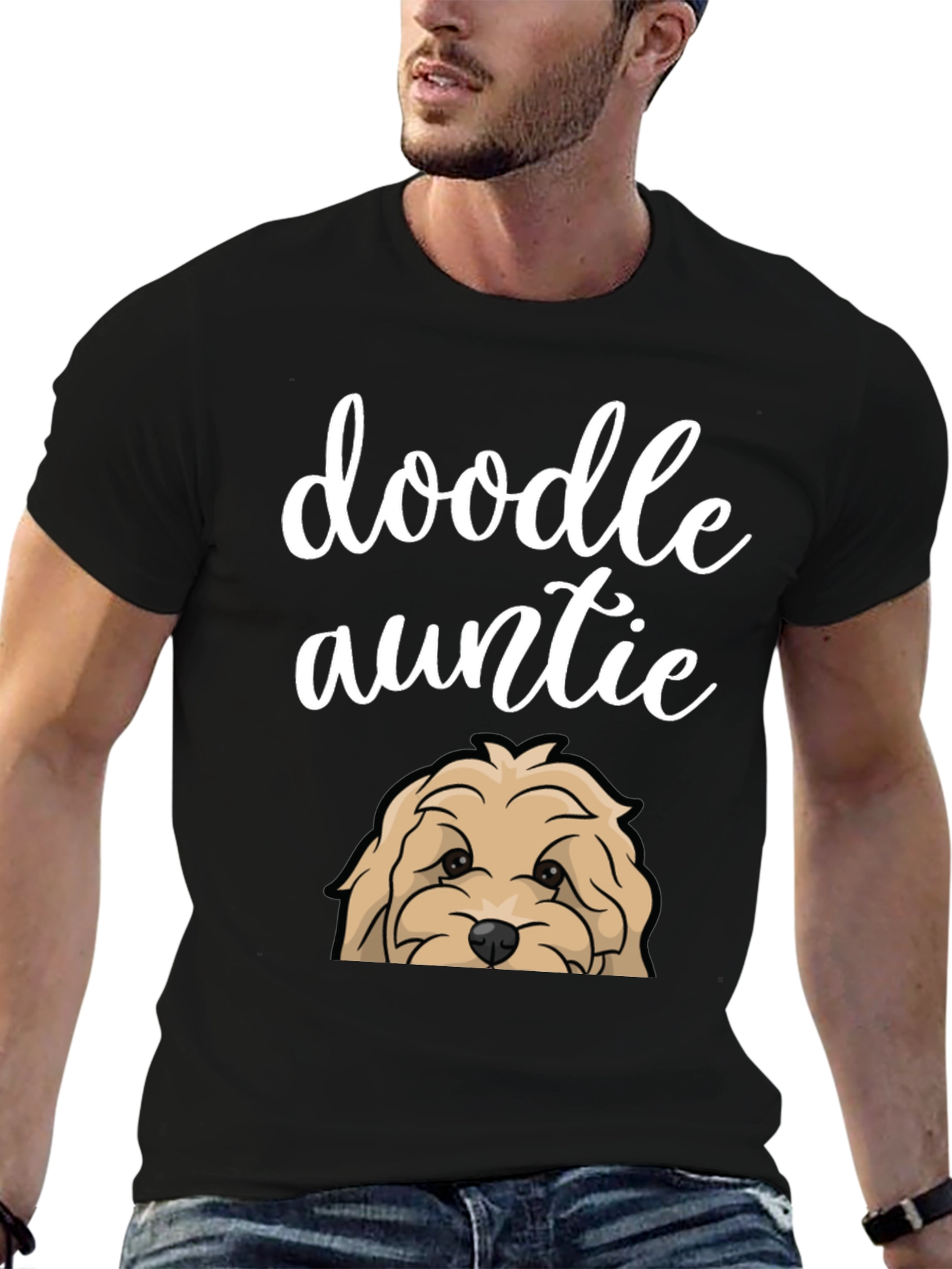 Doodle Auntie T-Shirt - Cute Dog Lover Tee