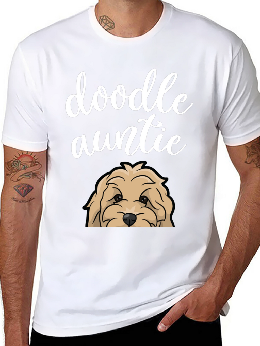 Doodle Auntie T-Shirt - Cute Dog Lover Tee