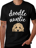 Doodle Auntie T-Shirt - Cute Dog Lover Tee