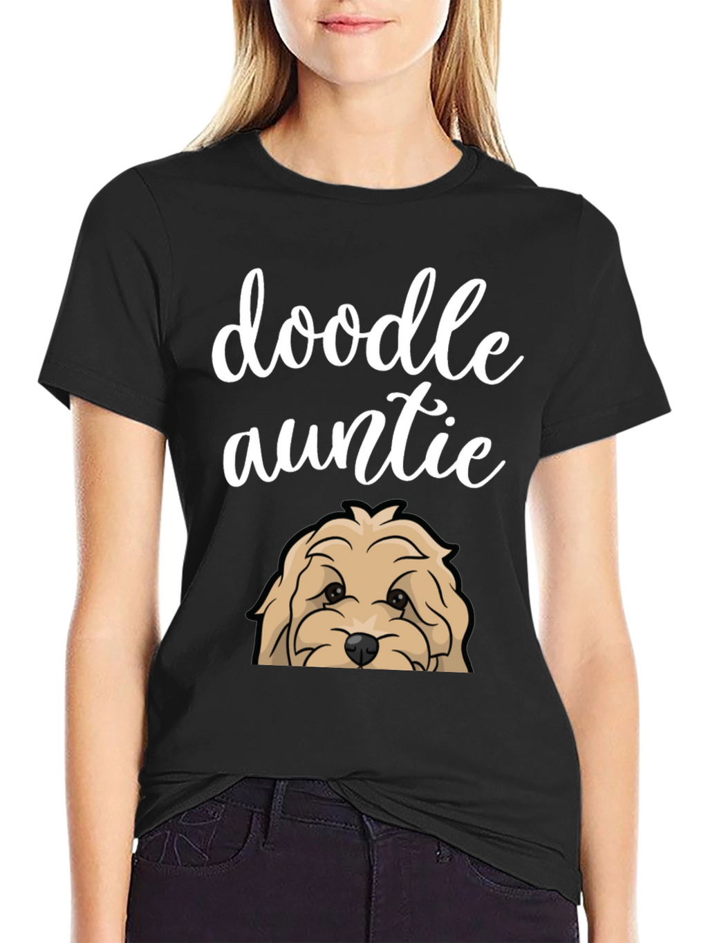 Doodle Auntie T-Shirt - Cute Dog Lover Tee
