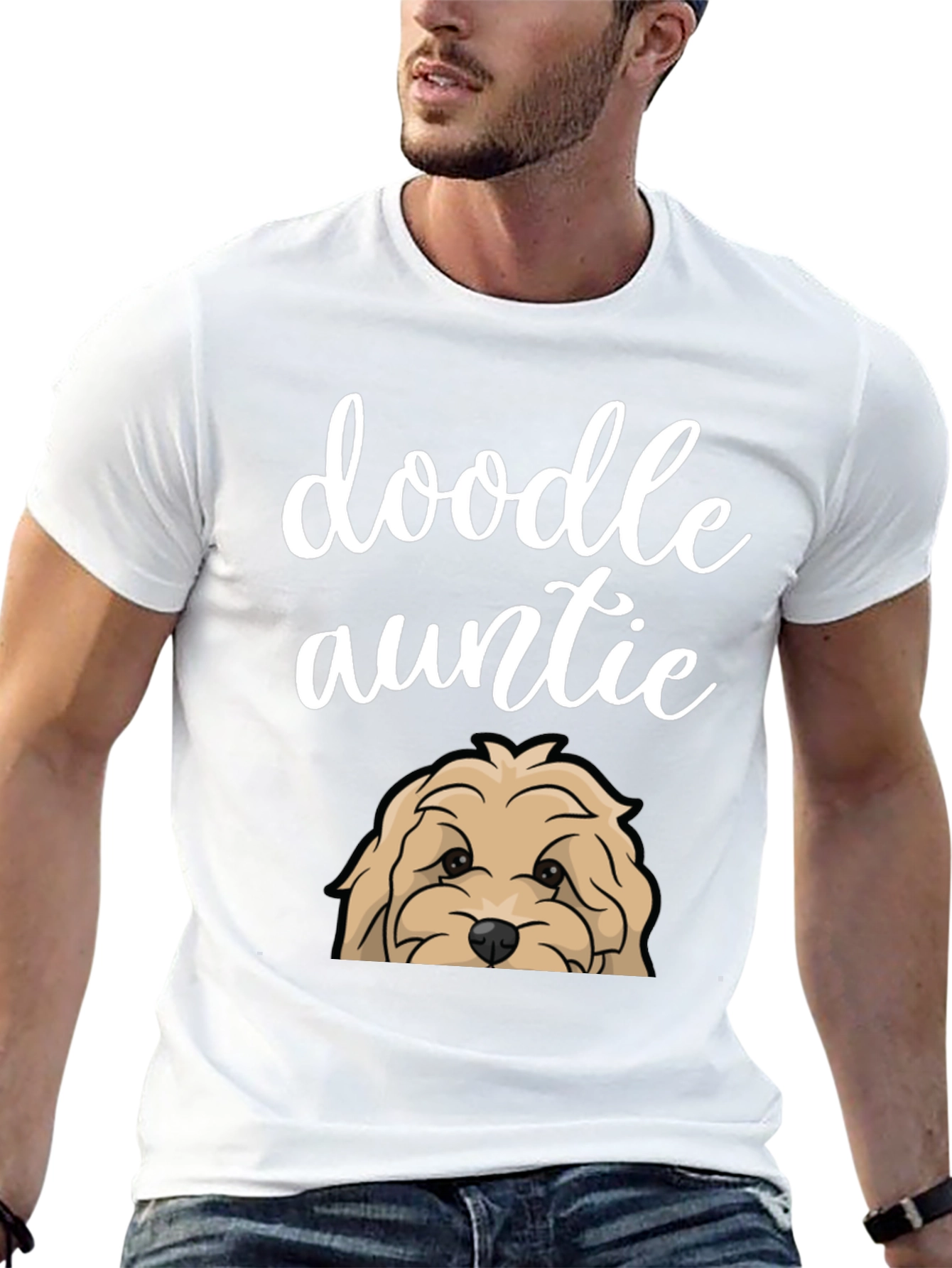 Doodle Auntie T-Shirt - Cute Dog Lover Tee