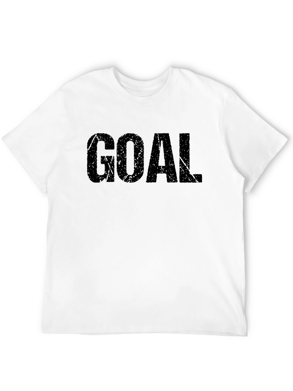 Mens Black GOAL Graphic Tee - Casual Style