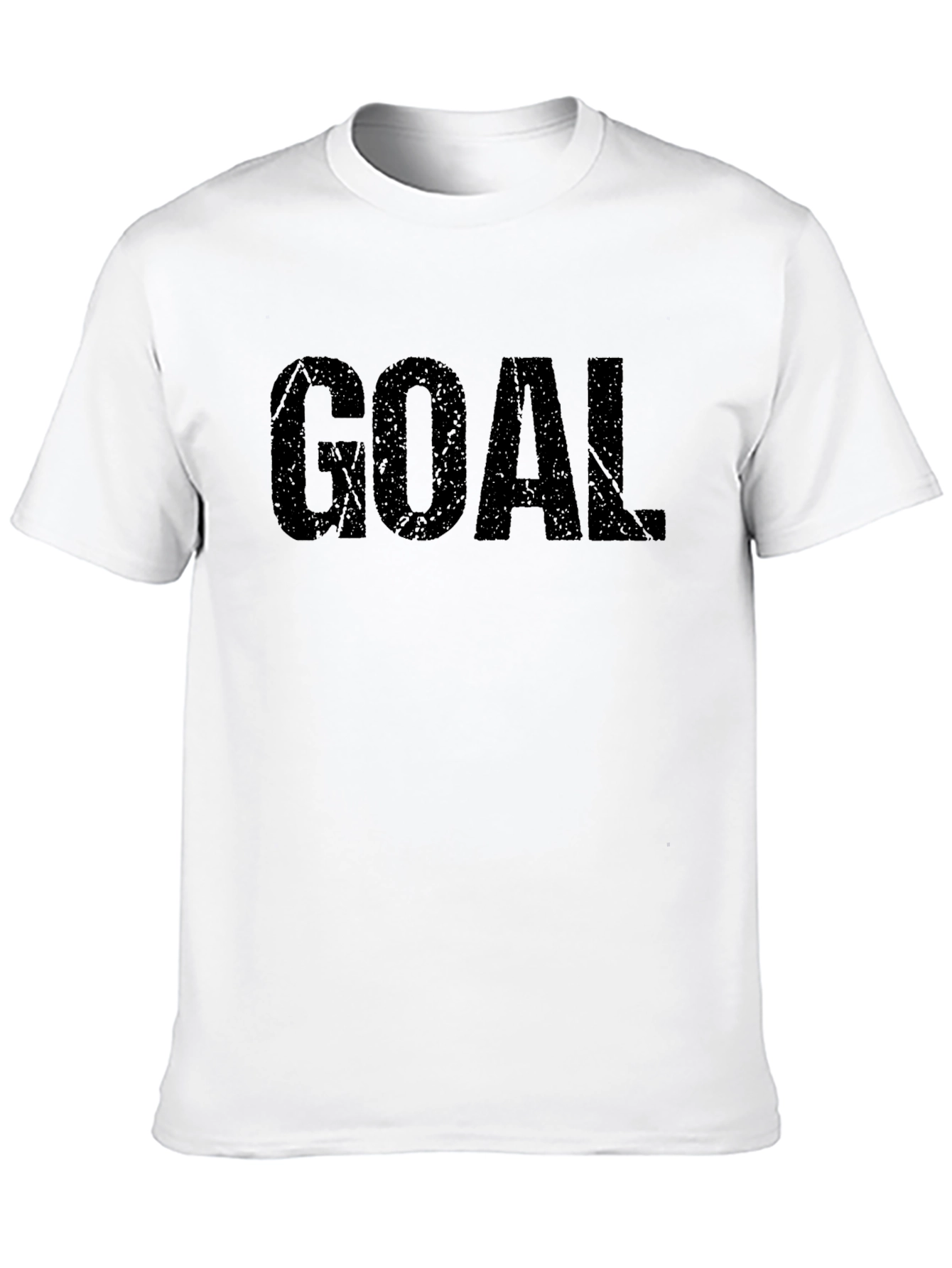 Mens Black GOAL Graphic Tee - Casual Style