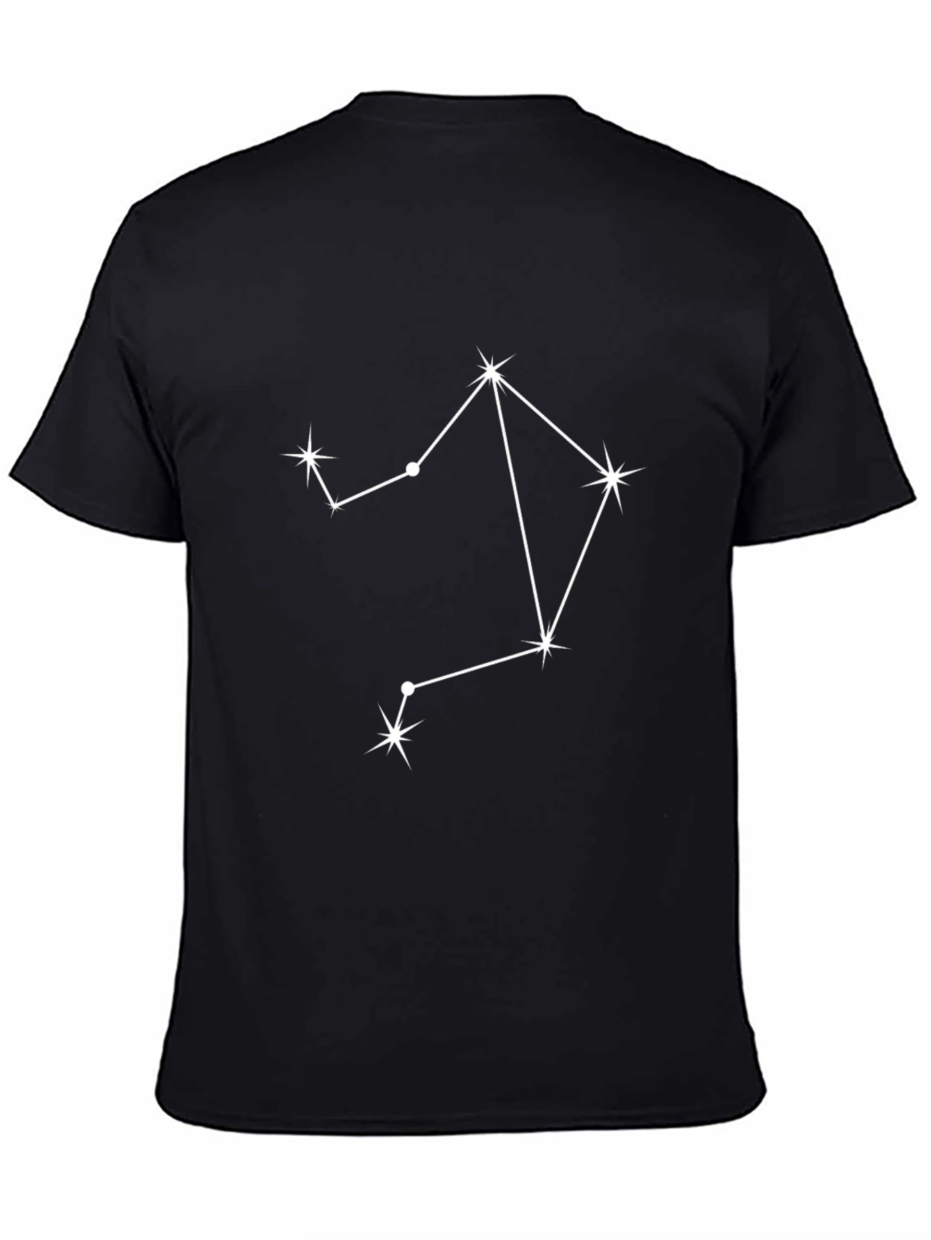 Libra Constellation Graphic Tee - Black Cotton Blend