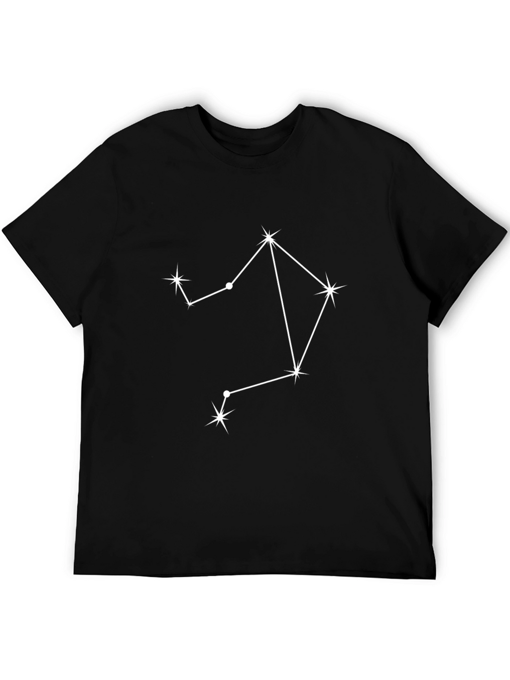 Libra Constellation Graphic Tee - Black Cotton Blend