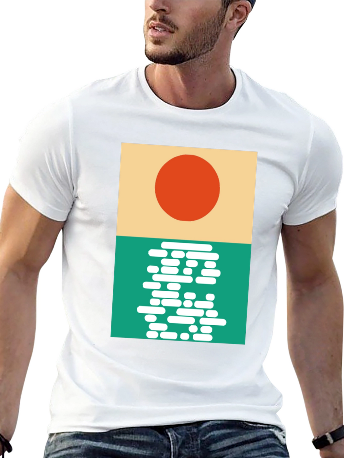 Modern Sunrise Graphic T-Shirt