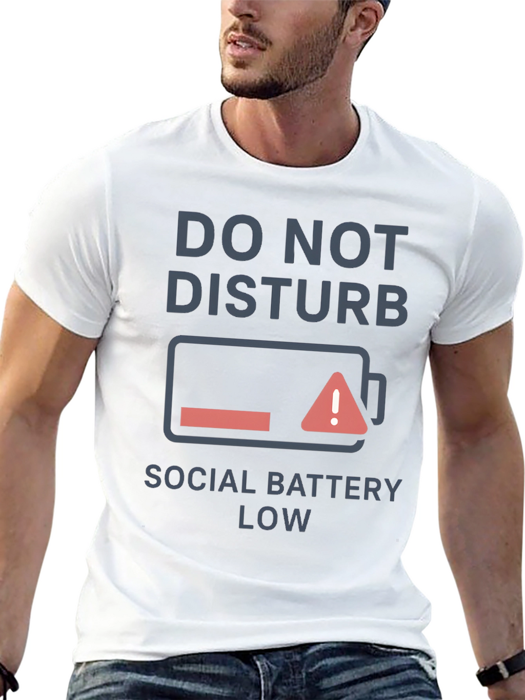 Do Not Disturb Social Battery Low T-Shirt