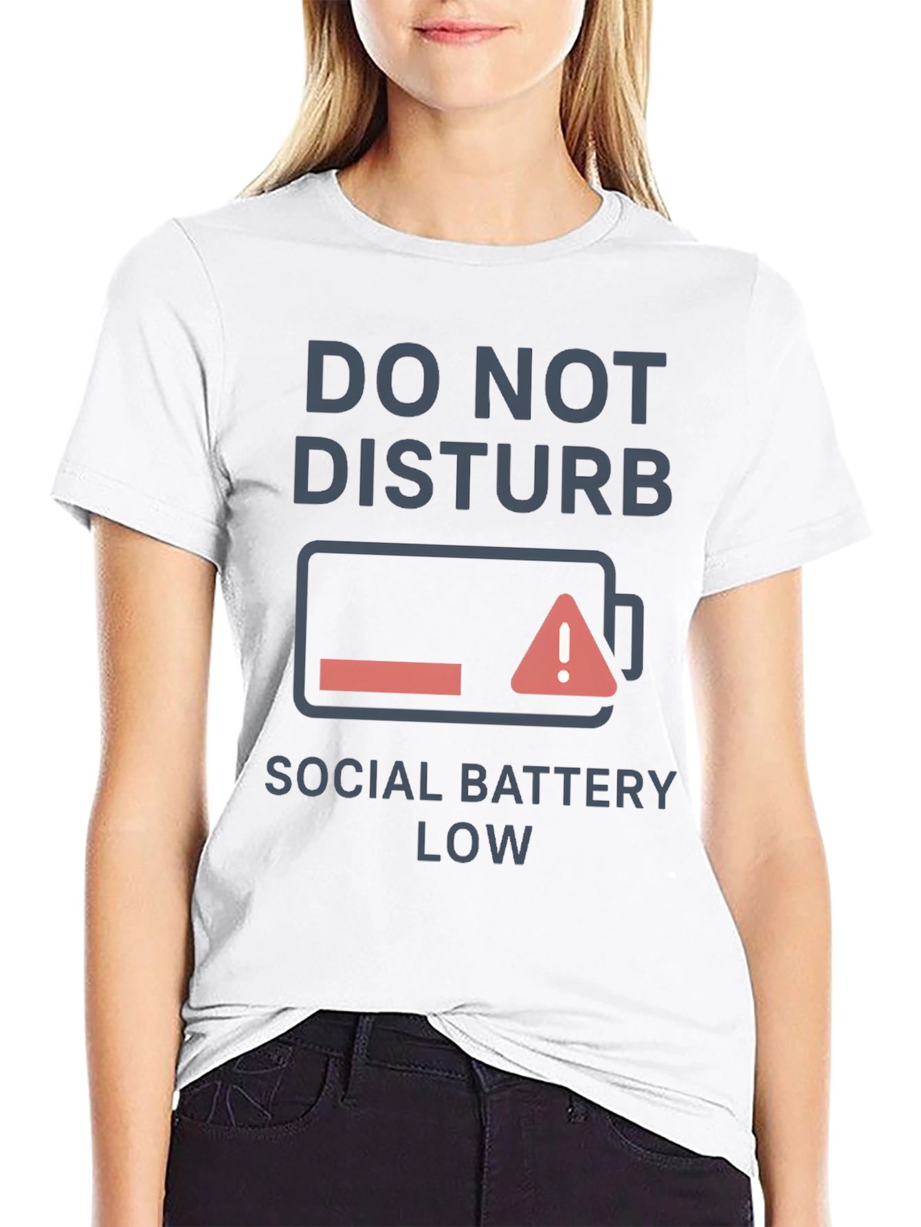 Do Not Disturb Social Battery Low T-Shirt