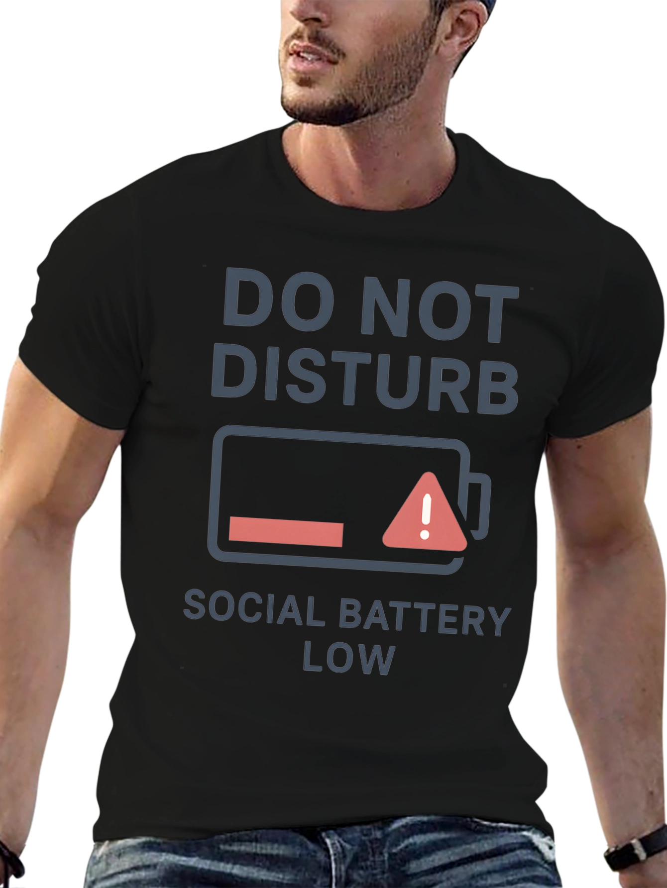 Do Not Disturb Social Battery Low T-Shirt