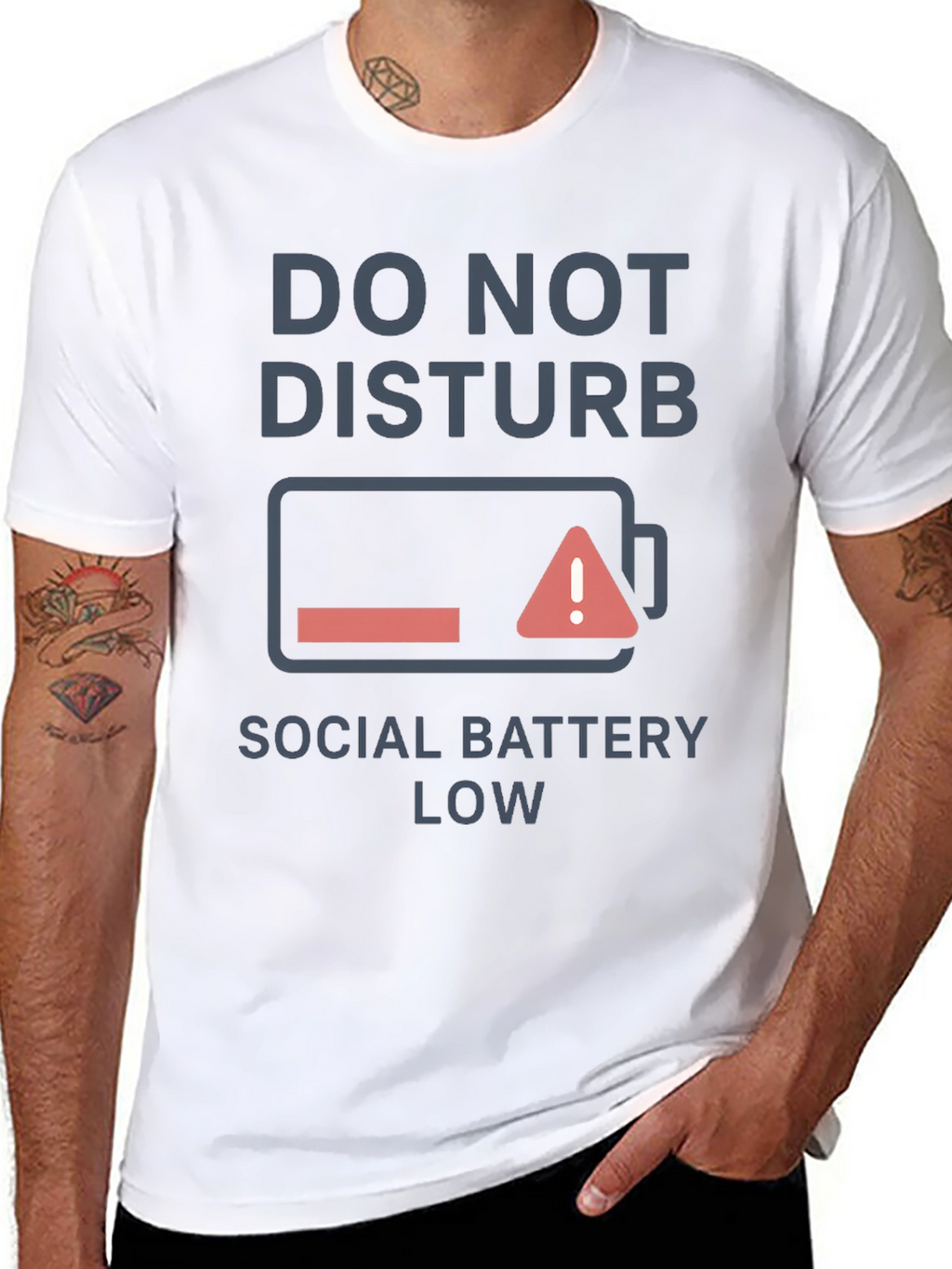 Do Not Disturb Social Battery Low T-Shirt