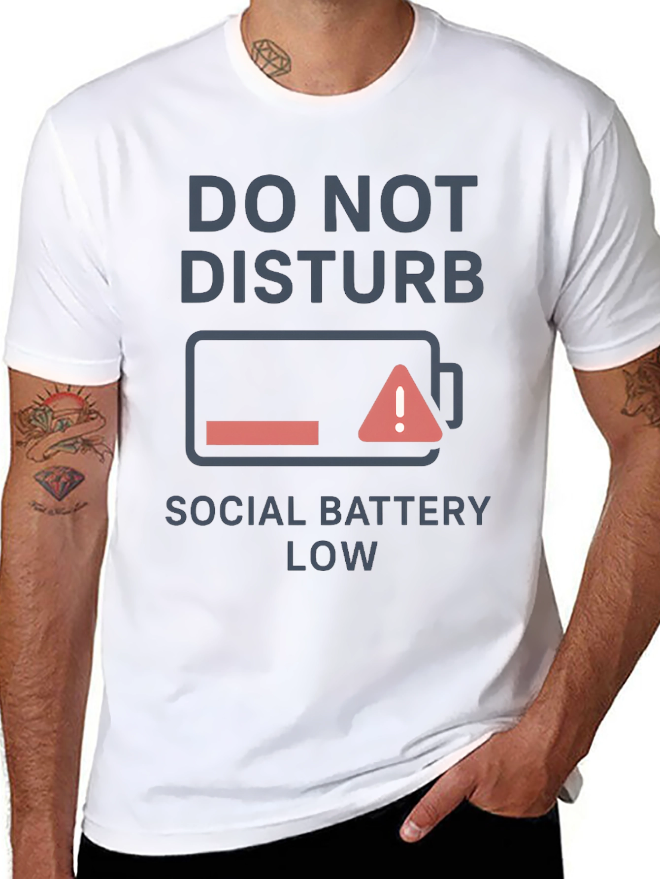 Do Not Disturb Social Battery Low T-Shirt