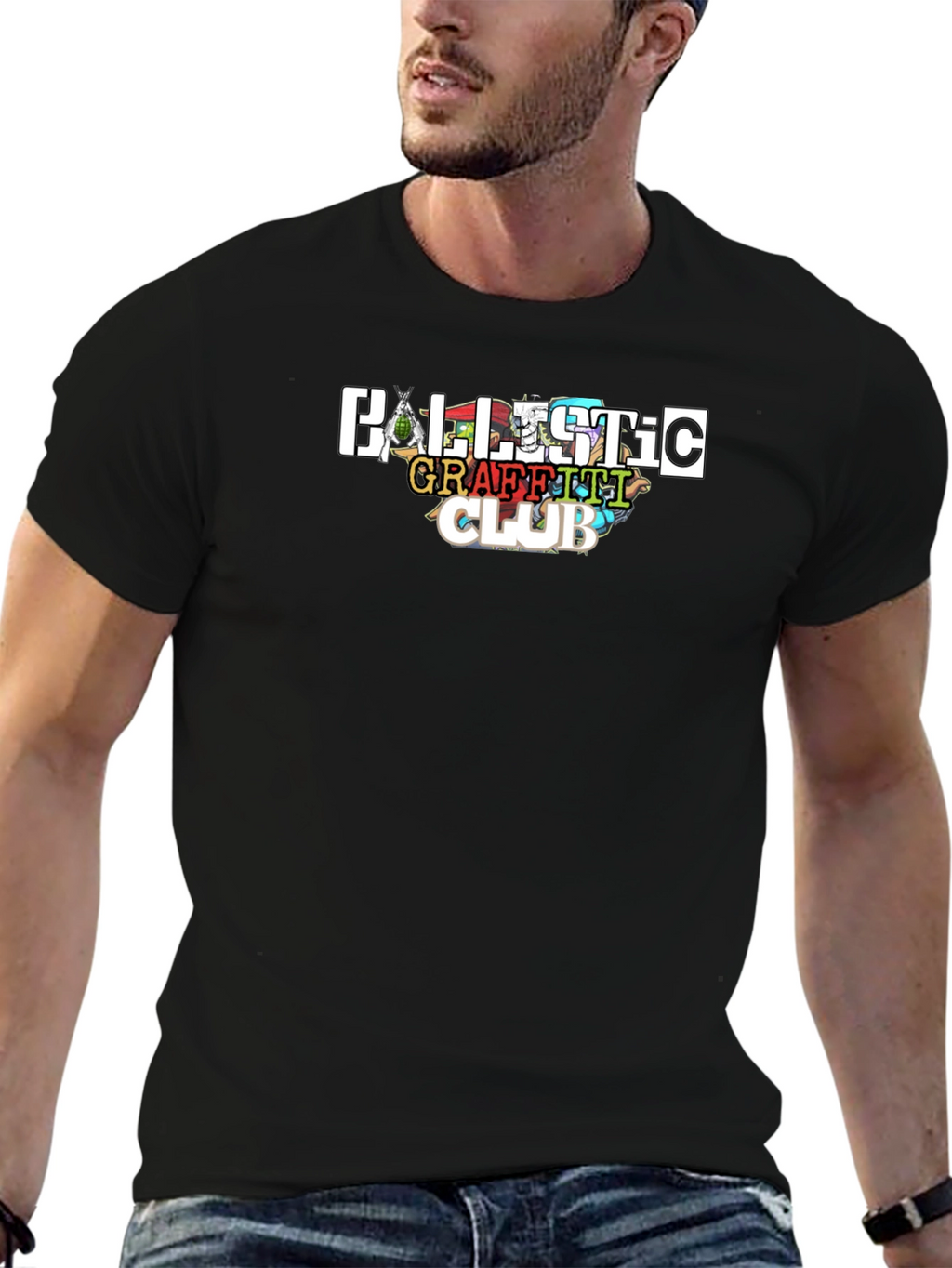Ballistic Graffiti Club Black T-Shirt