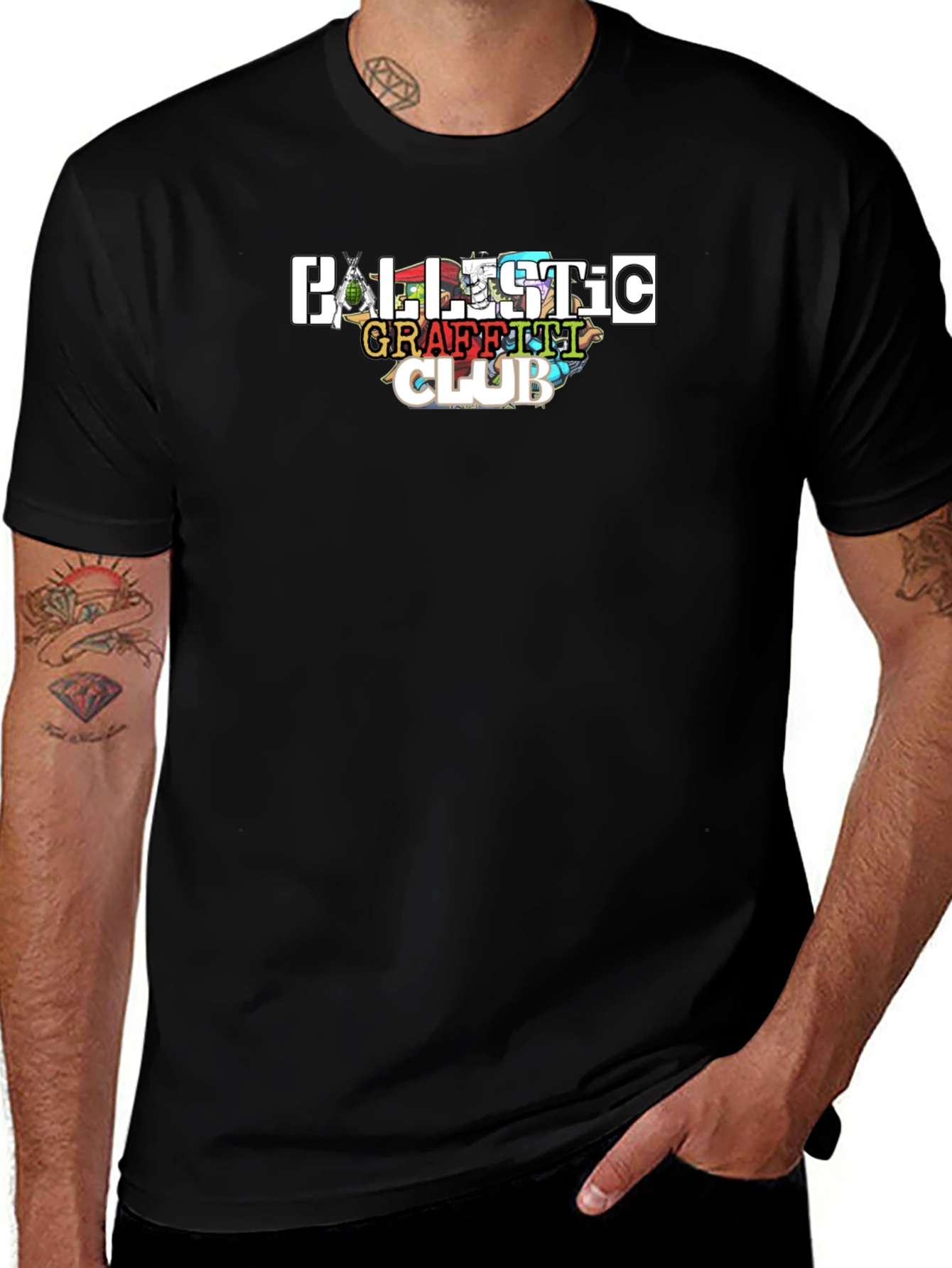 Ballistic Graffiti Club Black T-Shirt