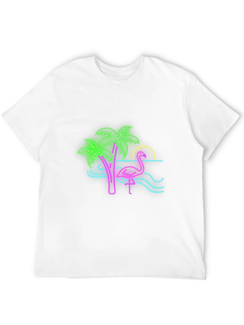 Neon Flamingo Graphic T-Shirt