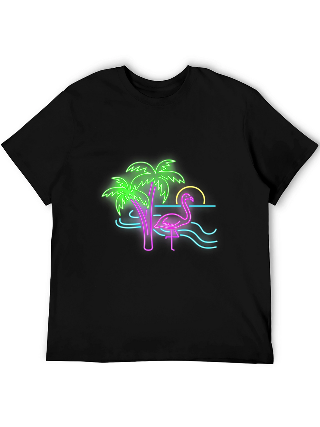 Neon Flamingo Graphic T-Shirt
