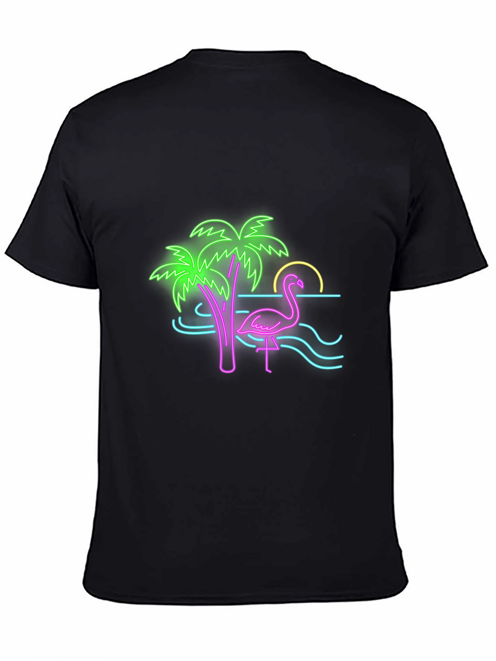 Neon Flamingo Graphic T-Shirt