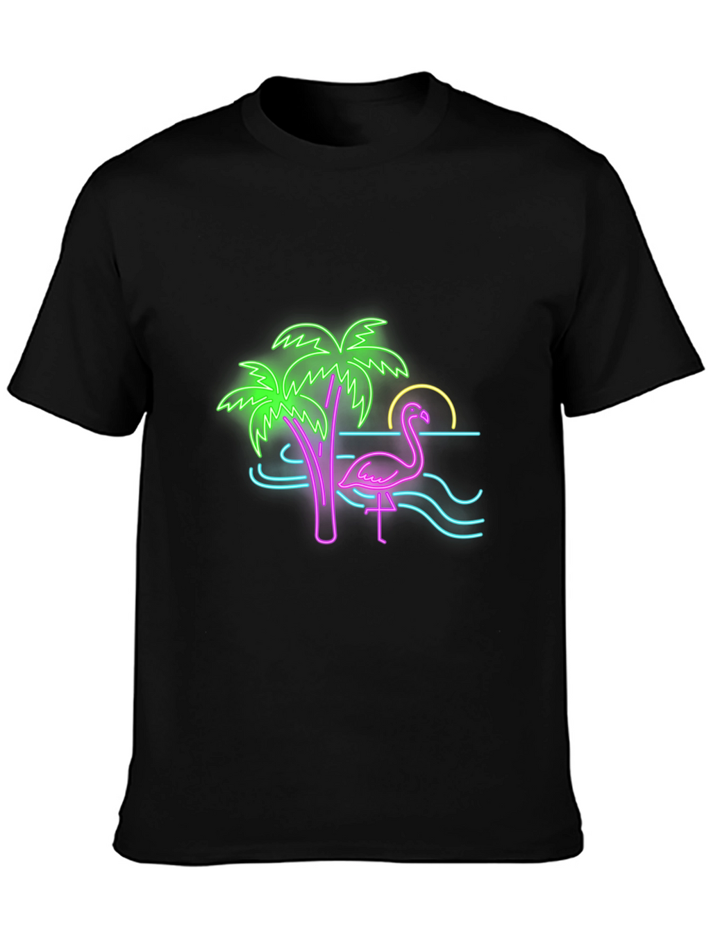 Neon Flamingo Graphic T-Shirt