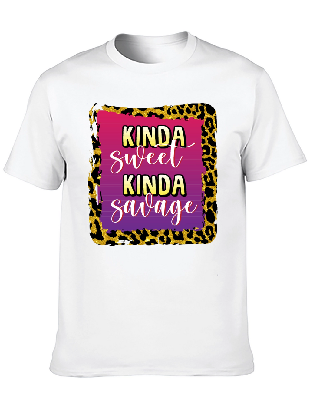 Kinda Sweet Kinda Savage Leopard Print T-Shirt