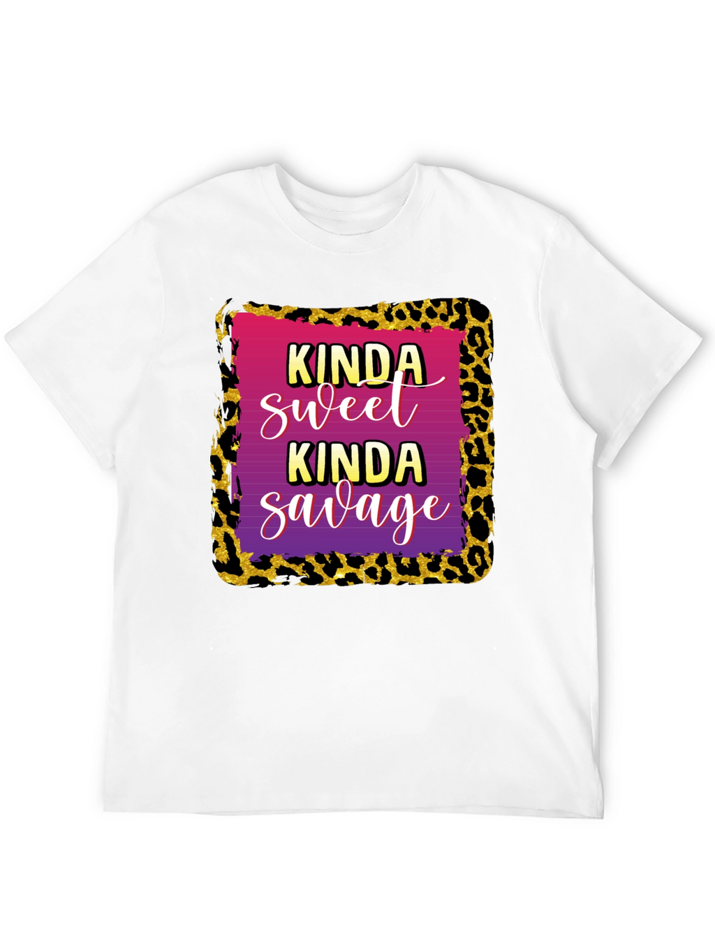 Kinda Sweet Kinda Savage Leopard Print T-Shirt