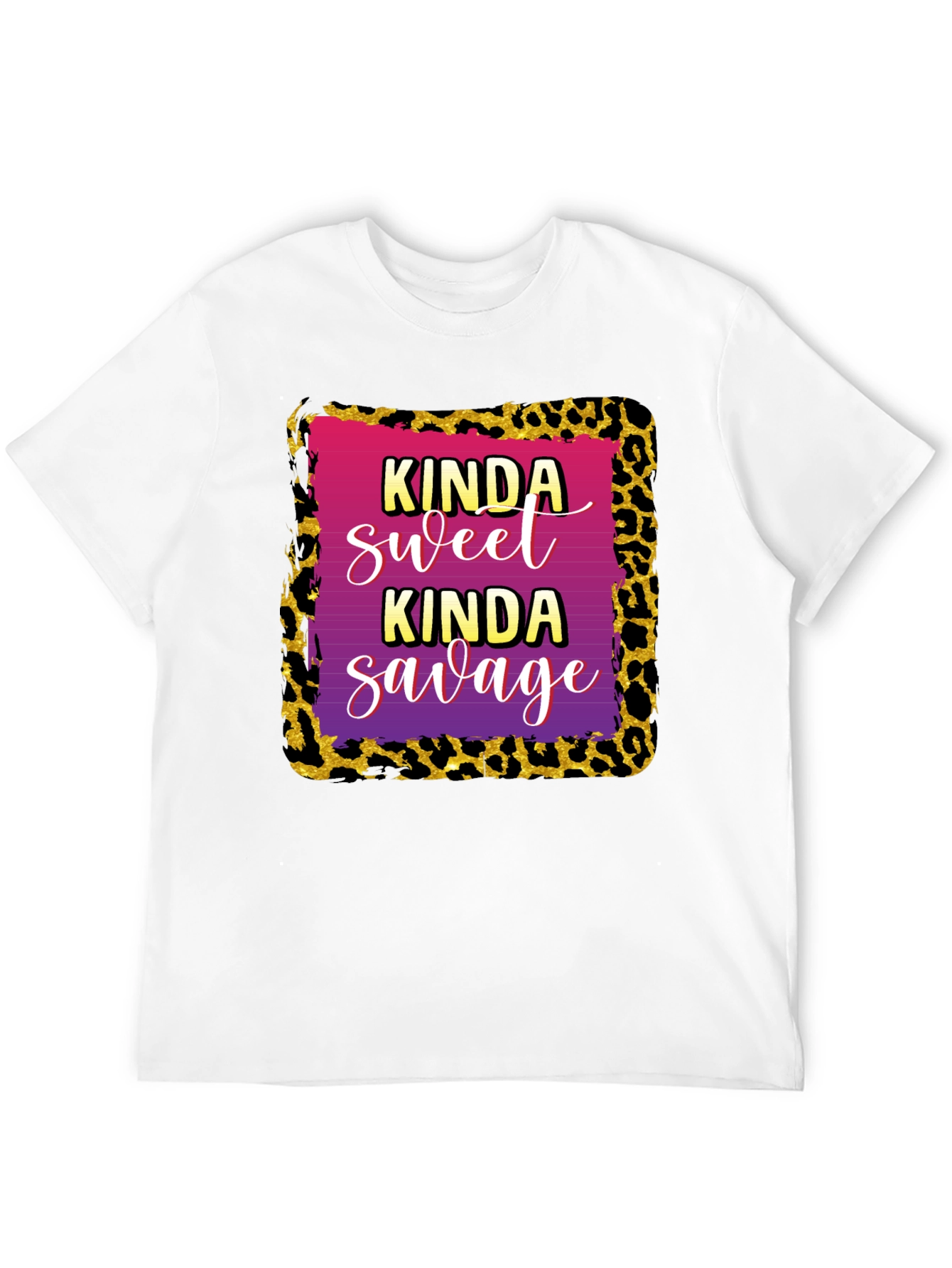 Kinda Sweet Kinda Savage Leopard Print T-Shirt