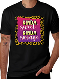 Kinda Sweet Kinda Savage Leopard Print T-Shirt