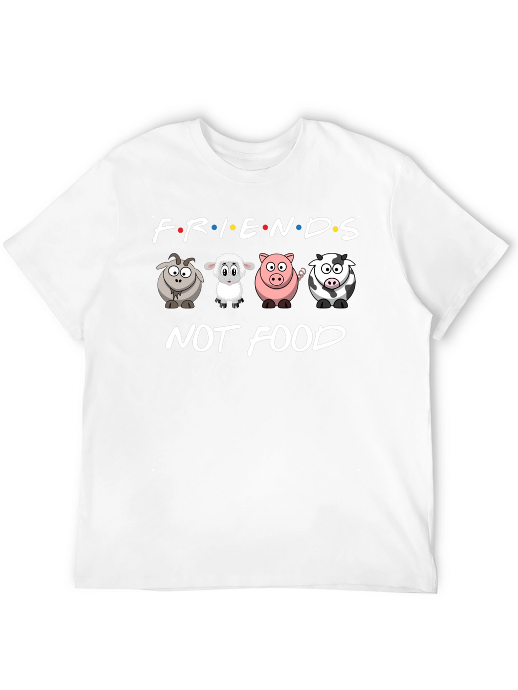 Friends Not Food T-Shirt Vegan Animal Lover Tee
