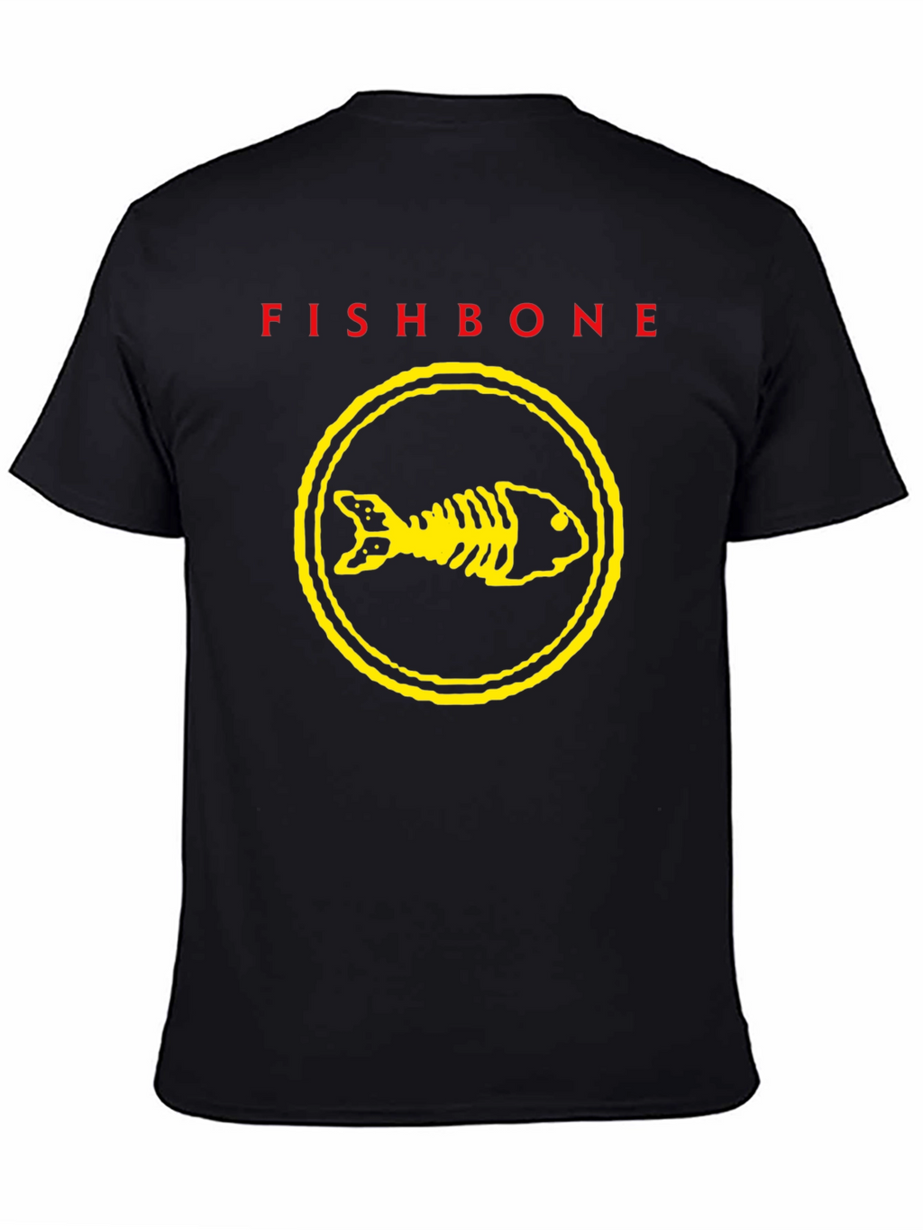Fishbone Band T-Shirt - Black Graphic Print