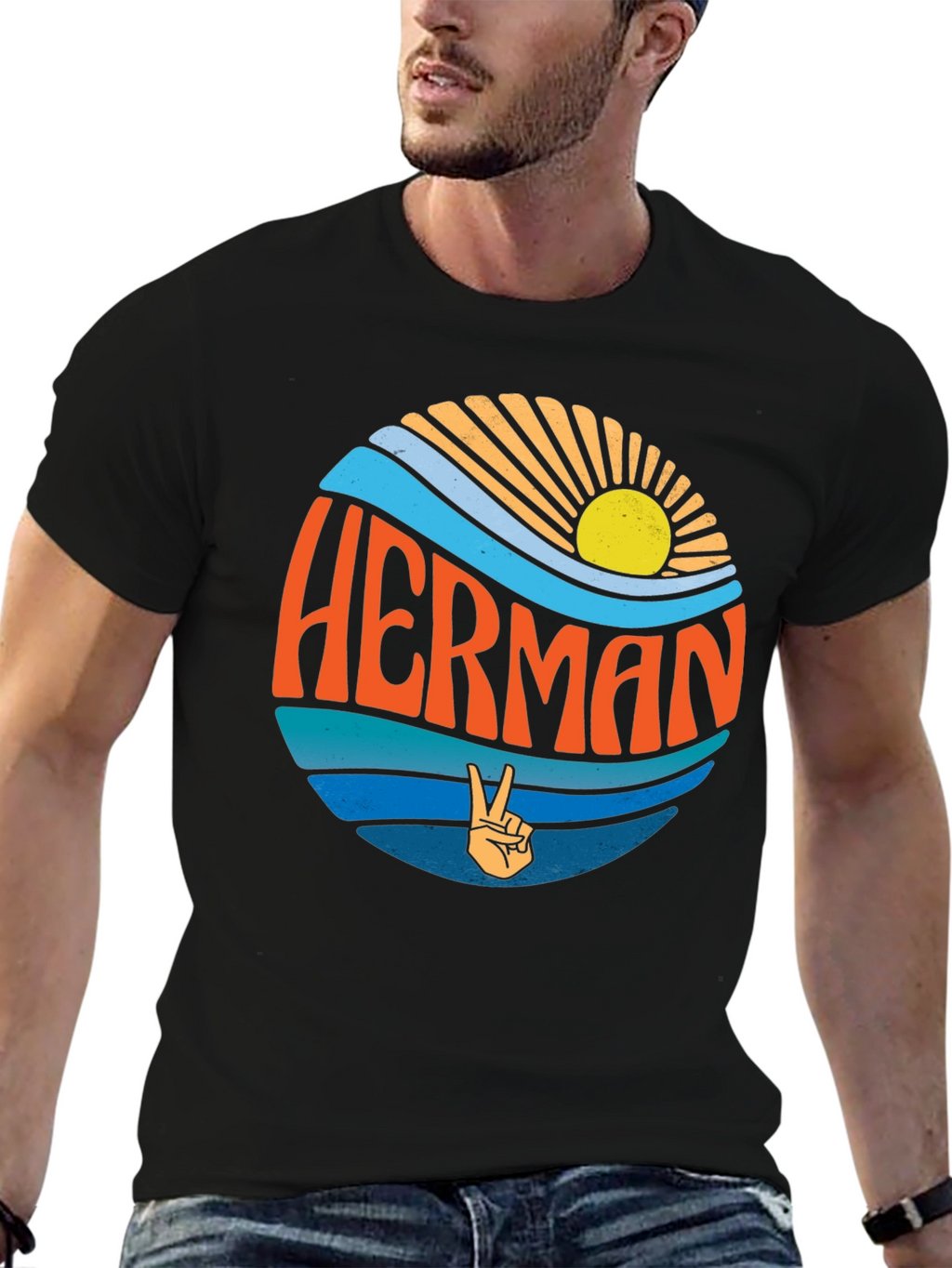 Retro HERMAN T-Shirt - Peace & Sunshine