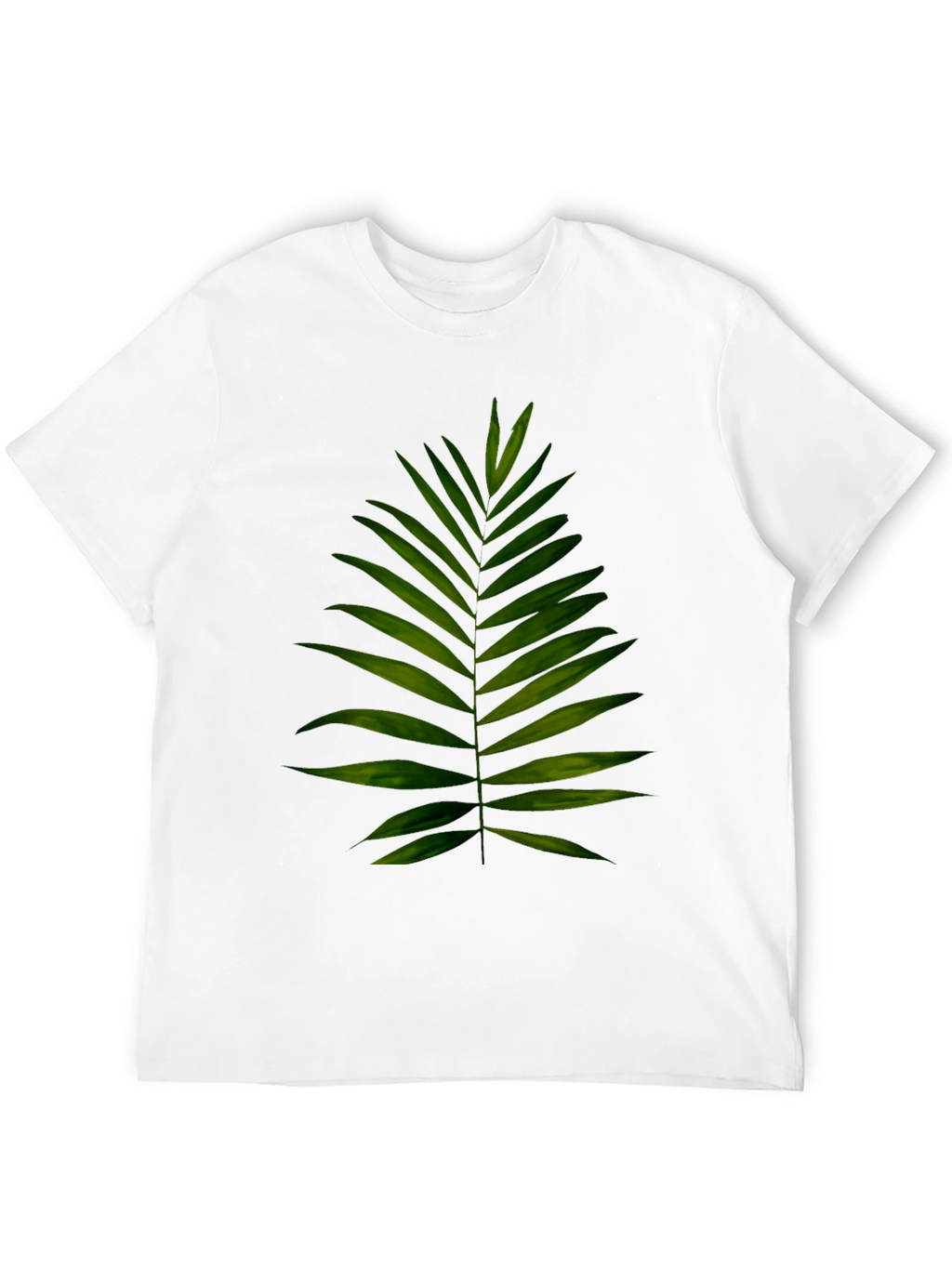 Leaf Print Black T-Shirt - Tropical Style