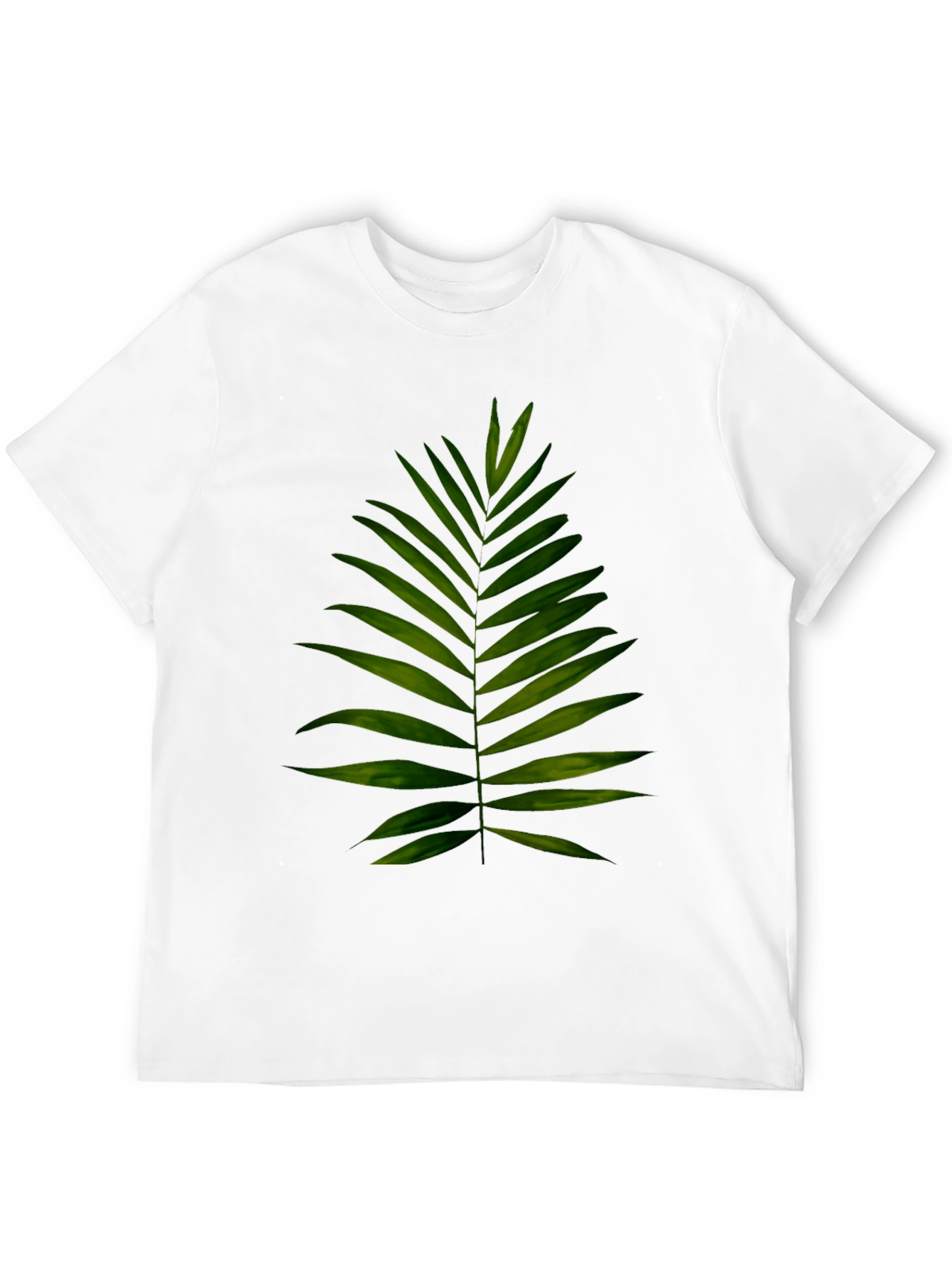 Leaf Print Black T-Shirt - Tropical Style