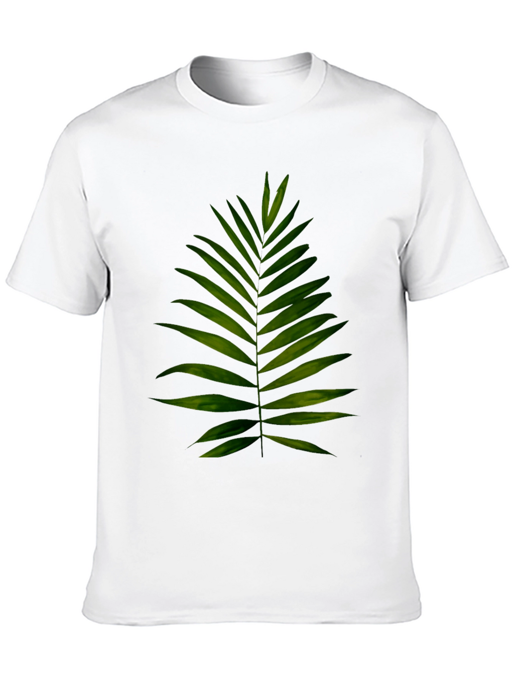 Leaf Print Black T-Shirt - Tropical Style