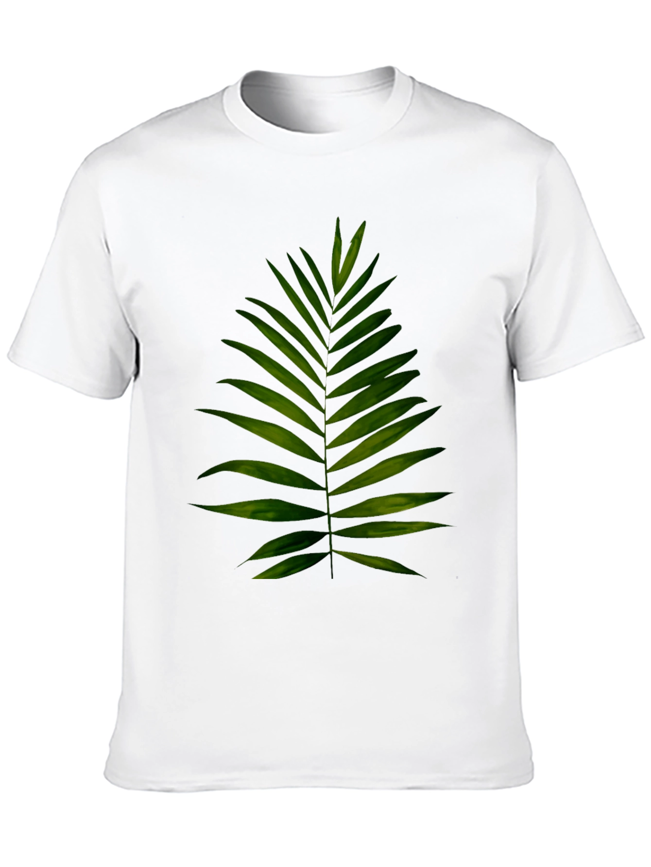 Leaf Print Black T-Shirt - Tropical Style