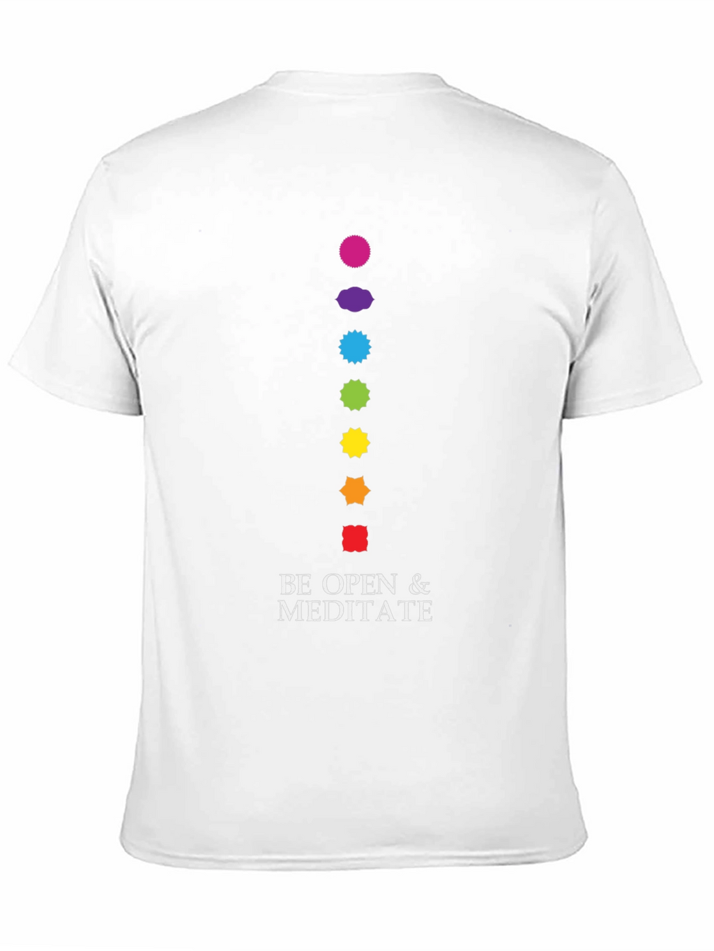Meditate Graphic Tee - Chakra Design Black Cotton T-Shirt
