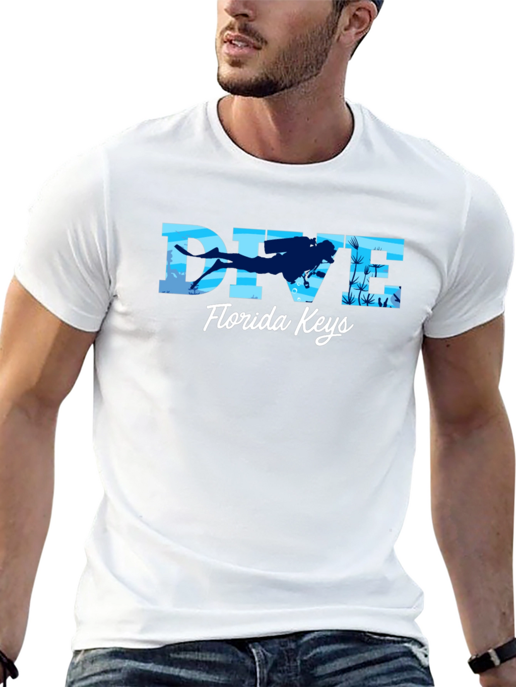 Dive Florida Keys Black T-Shirt