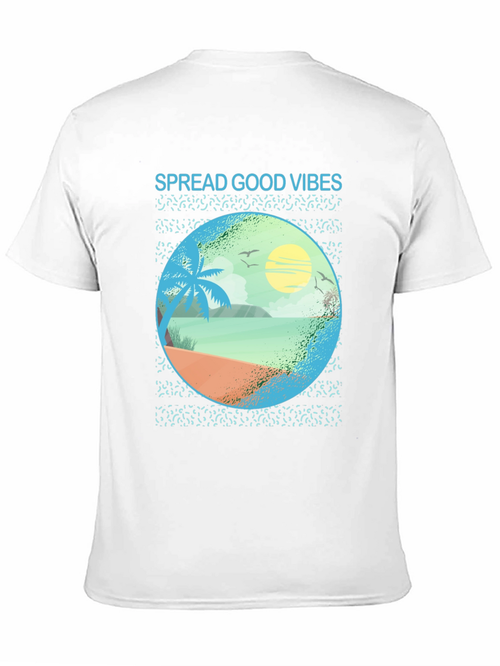 Spread Good Vibes Beach Graphic Tee - Black