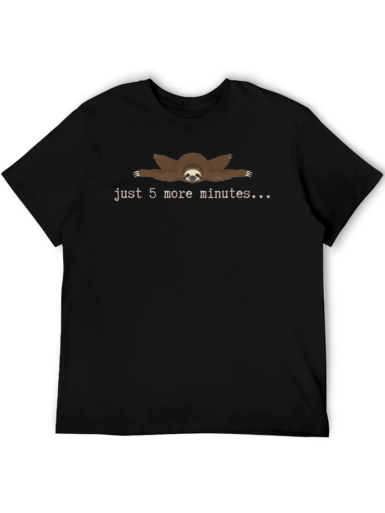 Just 5 More Minutes Sloth Graphic T-Shirt