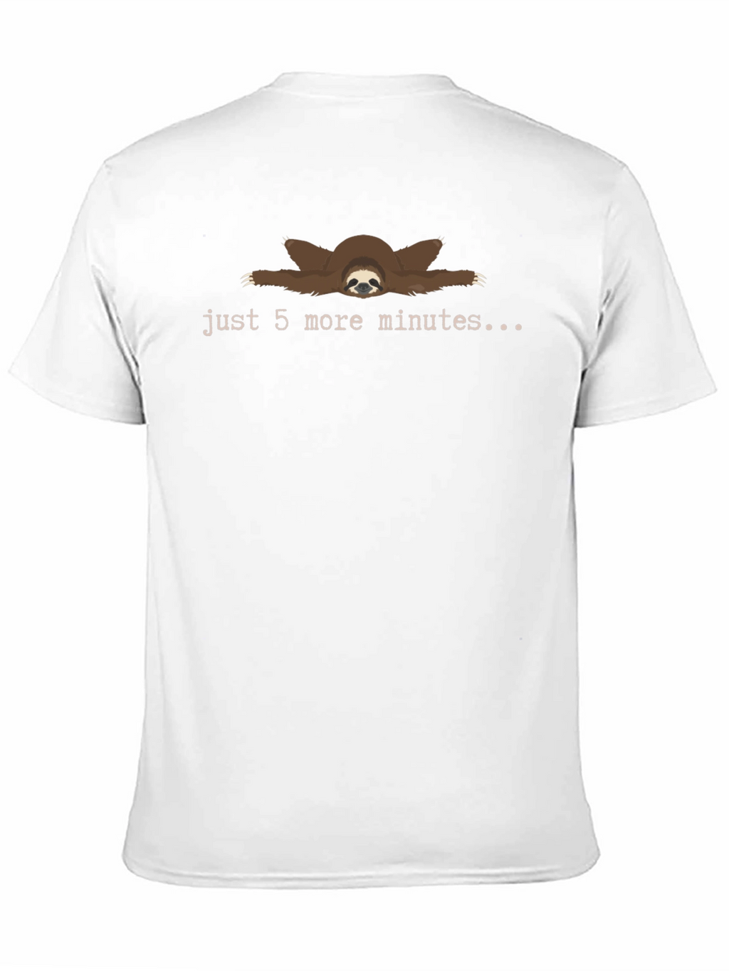 Just 5 More Minutes Sloth Graphic T-Shirt