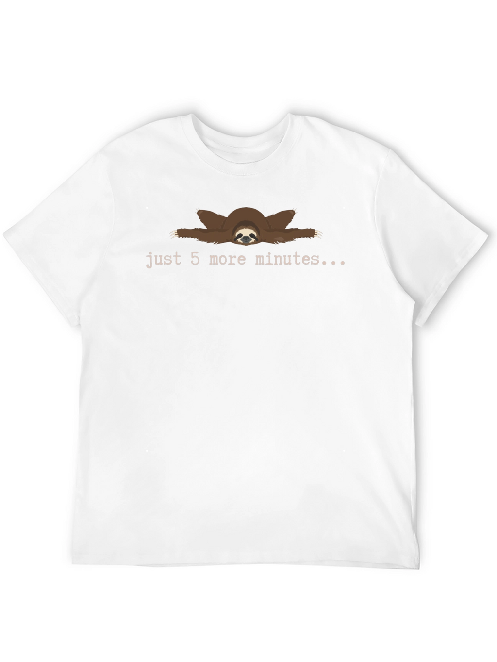 Just 5 More Minutes Sloth Graphic T-Shirt