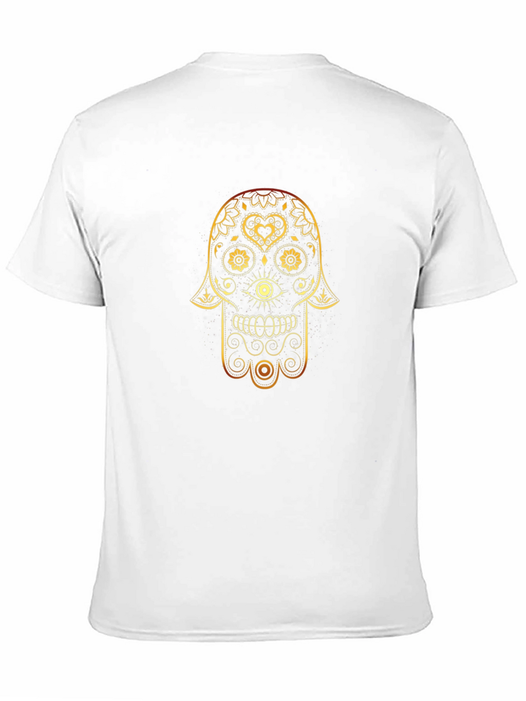 Golden Hamsa Hand Graphic Tee - Stylish Lucky Charm