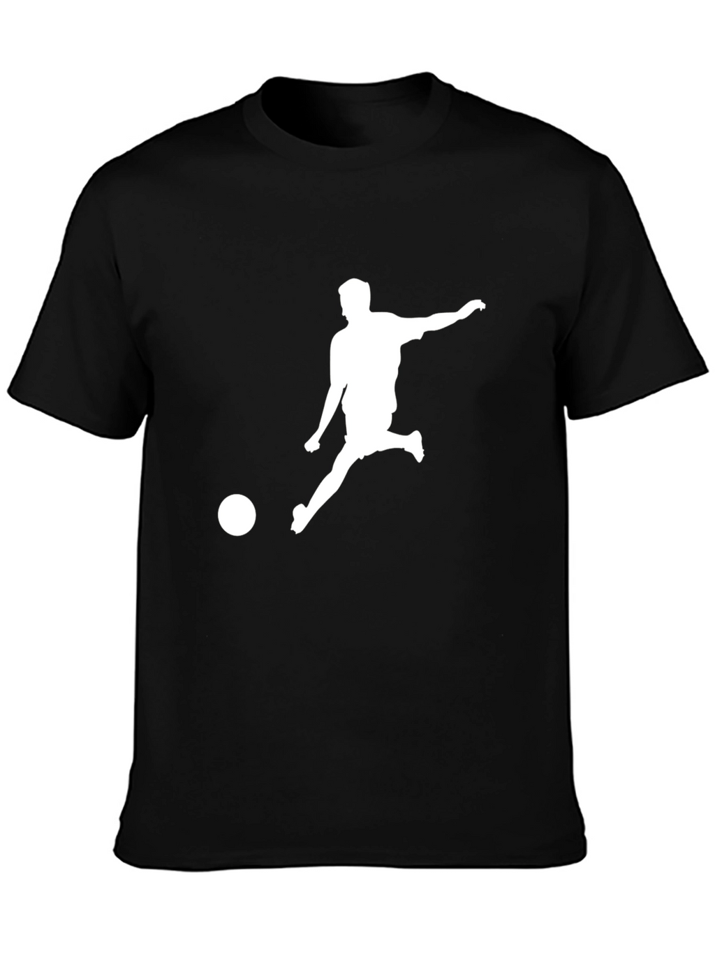 Soccer Player Graphic T-Shirt - Black