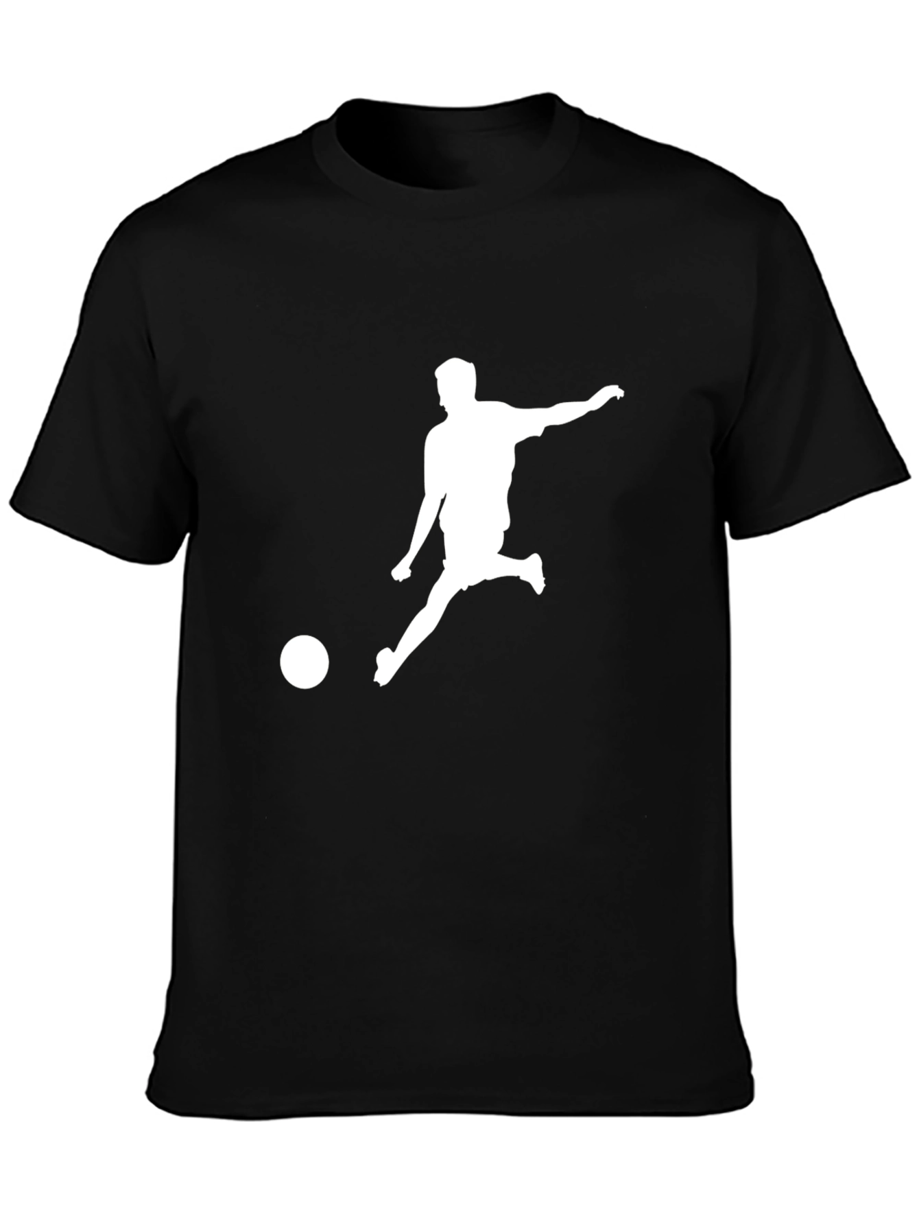 Soccer Player Graphic T-Shirt - Black